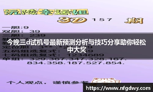 今晚三d试机号最新预测分析与技巧分享助你轻松中大奖